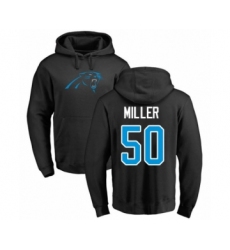 Football Carolina Panthers #50 Christian Miller Black Name & Number Logo Pullover Hoodie