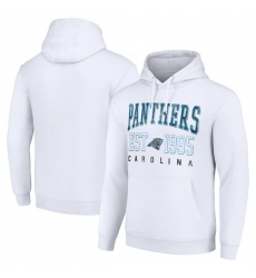 Men's Carolina Panthers White Throwback Logo Pullover Hoodie
