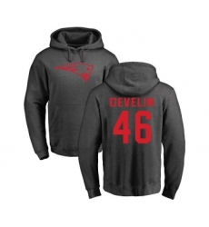 Football New England Patriots #46 James Develin Ash One Color Pullover Hoodie