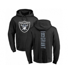 Football Oakland Raiders #19 Ryan Grant Black Backer Pullover Hoodie