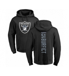 Football Oakland Raiders #51 Vontaze Burfict Black Backer Pullover Hoodie