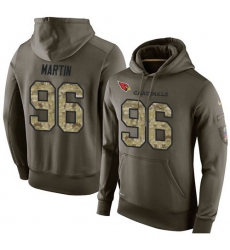 NFL Nike Arizona Cardinals #96 Kareem Martin Green Salute To Service Men Pullover Hoodie