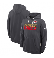 Men's Kansas City Chiefs Charcoal Sideline Standard Issue Top Prospect Dri-FIT Hoodie