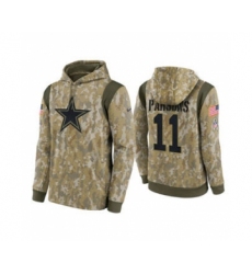 Men's Dallas Cowboys #11 Micah Parsons Camo 2021 Salute To Service Therma Performance Pullover Football Hoodie