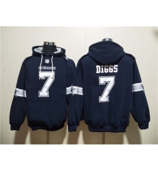 Men's Dallas Cowboys #7 Trevon Diggs Navy Ageless Must-Have Lace-Up Pullover Hoodie