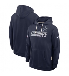 Men's Dallas Cowboys Navy Sideline Standard Issue Top Prospect Dri-FIT Hoodie