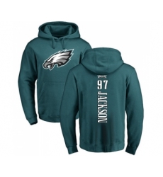 Philadelphia Eagles #97 Malik Jackson Green Backer Pullover Hoodie
