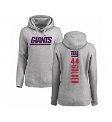 Football Women's New York Giants #44 Markus Golden Ash Backer Pullover Hoodie