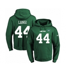 Football Men's New York Jets #44 Harvey Langi Green Name & Number Pullover Hoodie