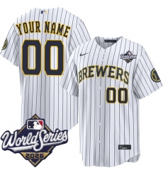 Men's Milwaukee Brewers ACTIVE PLAYER Custom White 2026 World Series Cool Base Stitched Jersey