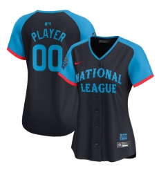 Women's National League Active Player Custom Navy 2024 All-Star Limited Stitched Baseball Jersey(Run Small)