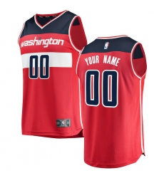 Men's Washington Wizards Fanatics Branded Red Fast Break Custom Replica Jersey - Icon Edition