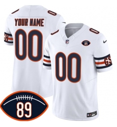 Men's Chicago Bears Active Player Custom White 2026 With Mike Ditka 89 Patch Vapor Untouchable Limited Football Stitched Jersey