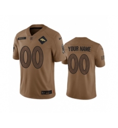 Men's Nike Denver Broncos Active Player Custom 2023 Brown Salute To Service Limited Football Stitched Jersey