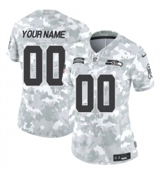 Women's Seattle Seahawks Active Player Custom 2024 F.U.S.E Arctic Camo Salute To Service Limited Stitched Football Jersey(Run Small)