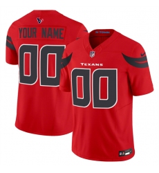 Men's Houston Texans Active Player Custom Red 2024 Alternate Vapor F.U.S.E. Limited Football Stitched Jersey