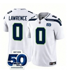 Men's Seattle Seahawks #0 Demarcus Lawrence White 2026 F U S E Vapor Untouchable Limited Stitched Football Jersey
