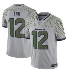 Men's Seattle Seahawks #12 Fan Gray 2025 F.U.S.E. “Rivalries” Vapor Untouchable Limited Football Stitched Jersey