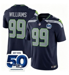 Men's Seattle Seahawks #99 Leonard Williams Blue 2026 F U S E Vapor Untouchable Limited Stitched Football Jersey