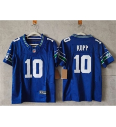 Women's Seattle Seahawks #10 Cooper Kupp Royal 2024 F.U.S.E Throwback Vapor Limited Stitched Football Jersey(Run Small)