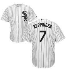 Men's Majestic Chicago White Sox #7 Jeff Keppinger White Home Flex Base Authentic Collection MLB Jersey