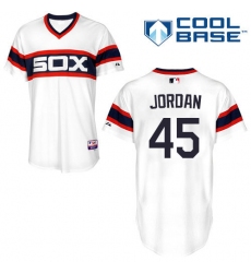 Men's Majestic Chicago White Sox #45 Michael Jordan White Alternate Flex Base Authentic Collection MLB Jersey
