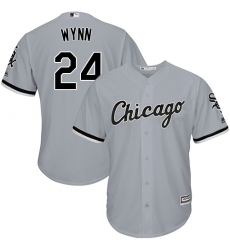 Men's Majestic Chicago White Sox #24 Early Wynn Grey Road Flex Base Authentic Collection MLB Jersey