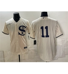 Men's Chicago White Sox #11 Luis Aparicio Cream Cool Base Stitched Baseball Jersey