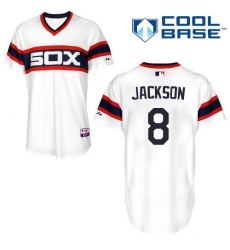 Men's Majestic Chicago White Sox #8 Bo Jackson Replica White 2013 Alternate Home Cool Base MLB Jersey