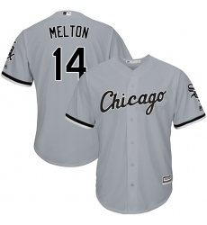 Youth Majestic Chicago White Sox #14 Bill Melton Replica Grey Road Cool Base MLB Jersey