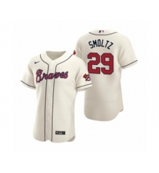 Men's Atlanta Braves #29 John Smoltz Nike Cream Authentic 2020 Alternate Jersey