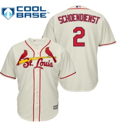 Youth Majestic St. Louis Cardinals #2 Red Schoendienst Replica Cream Alternate Cool Base MLB Jersey