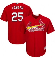 Youth Majestic St. Louis Cardinals #25 Dexter Fowler Replica Red Alternate Cool Base MLB Jersey