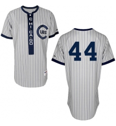 Men's Majestic Chicago Cubs #44 Anthony Rizzo Authentic White 1909 Turn Back The Clock MLB Jersey