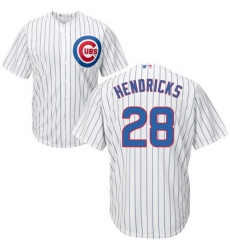 Youth Majestic Chicago Cubs #28 Kyle Hendricks Authentic White Home Cool Base MLB Jersey