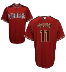 Men's Majestic Arizona Diamondbacks #11 A. J. Pollock Replica Red Alternate Cool Base MLB Jersey
