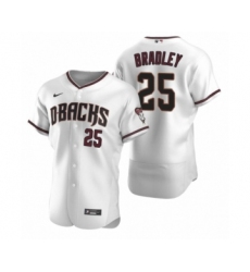 Men's Arizona Diamondbacks #25 Archie Bradley Nike White Crimson Authentic 2020 Home Jersey