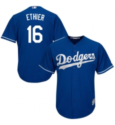 Men's Majestic Los Angeles Dodgers #16 Andre Ethier Replica Royal Blue Alternate Cool Base MLB Jersey