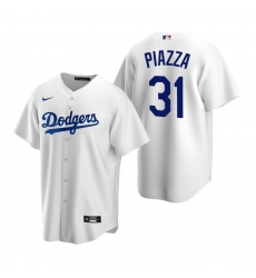 Men's Nike Los Angeles Dodgers #31 Mike Piazza White Home Stitched Baseball Jersey