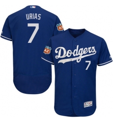 Men's Majestic Los Angeles Dodgers #7 Julio Urias Royal Blue Flexbase Authentic Collection MLB Jersey