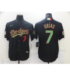 Men's Nike Los Angeles Dodgers #7 Julio Urias Black 2020 World Series Authentic Jersey