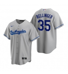 Men's Nike Los Angeles Dodgers #35 Cody Bellinger Gray Road Stitched Baseball Jersey