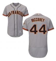 Men's Majestic San Francisco Giants #44 Willie McCovey Grey Road Flex Base Authentic Collection MLB Jersey