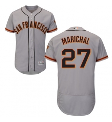 Men's Majestic San Francisco Giants #27 Juan Marichal Grey Road Flex Base Authentic Collection MLB Jersey