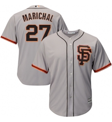 Men's Majestic San Francisco Giants #27 Juan Marichal Replica Grey Road 2 Cool Base MLB Jersey
