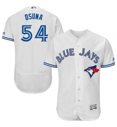 Men's Majestic Toronto Blue Jays #54 Roberto Osuna White Home Flex Base Authentic Collection MLB Jersey
