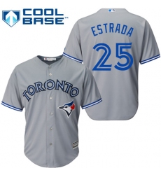 Youth Majestic Toronto Blue Jays #25 Marco Estrada Authentic Grey Road MLB Jersey