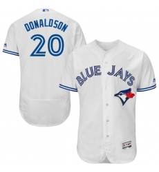 Men's Majestic Toronto Blue Jays #20 Josh Donaldson White Home Flex Base Authentic Collection MLB Jersey