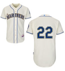 Men's Majestic Seattle Mariners #22 Robinson Cano Replica Cream Alternate Cool Base MLB Jersey