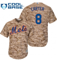 Men's Majestic New York Mets #8 Gary Carter Replica Camo Alternate Cool Base MLB Jersey